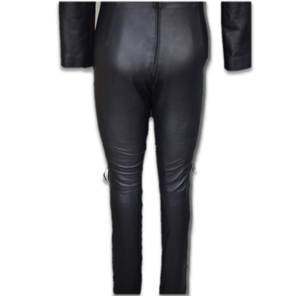 Kesha Black Leather Gothic Catsuit