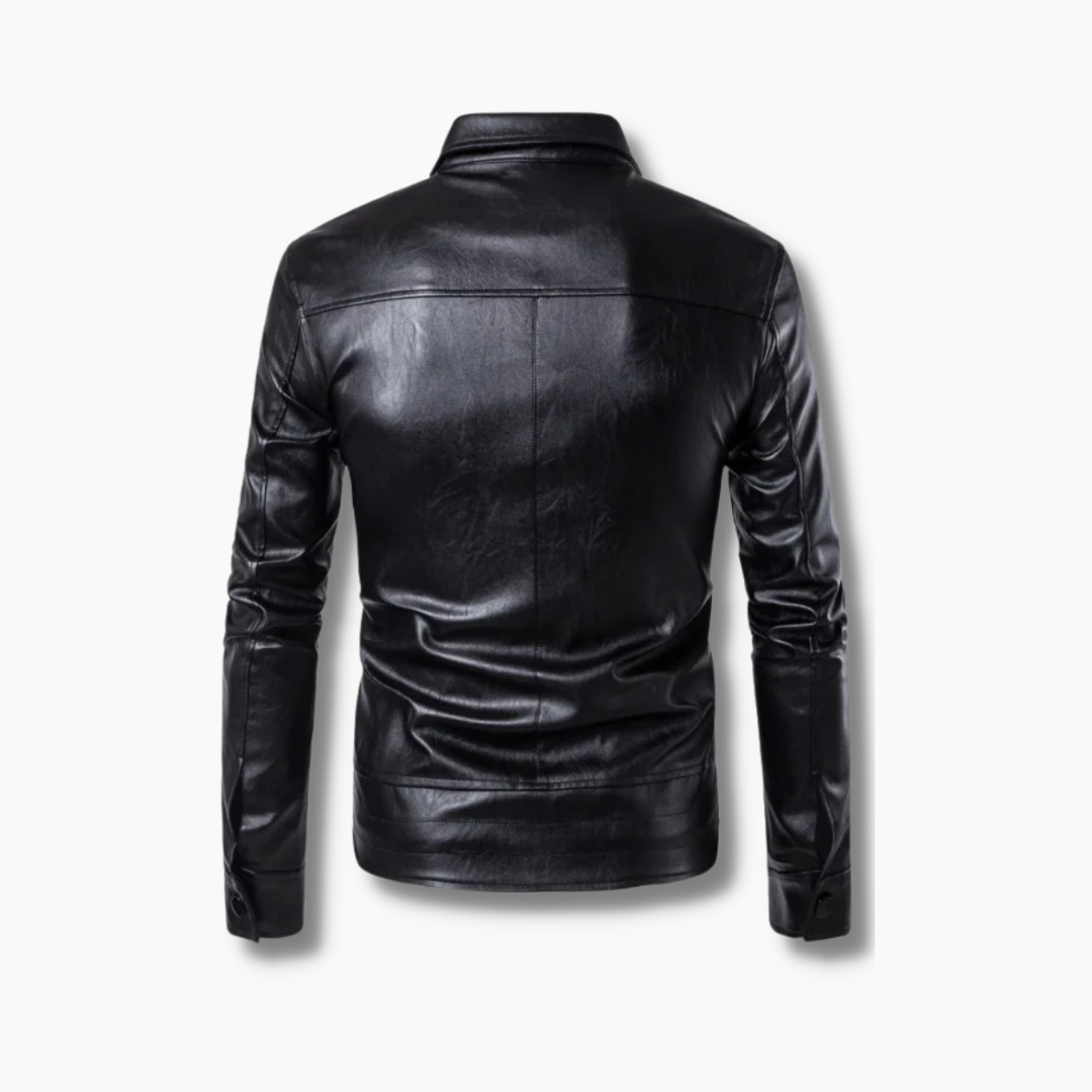 black leather jacket for men