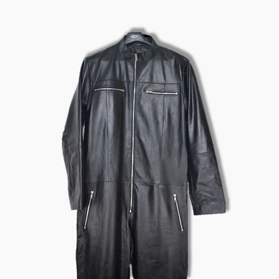Darko Black Leather Jumpsuit