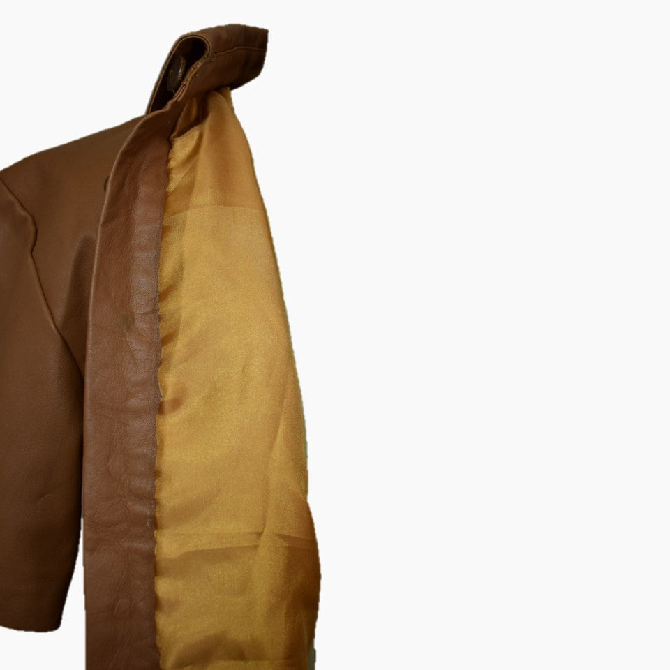 Rudd Brown Leather Button Down Shirt