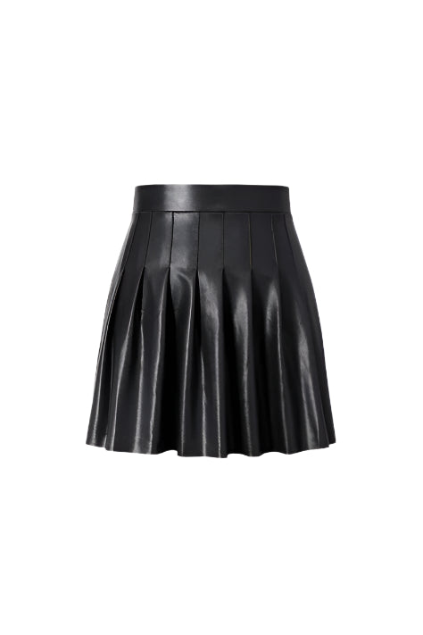 Genuine leather pleated skirt with a flattering fit, elegant pleats, and full lining for comfort – Movenera.