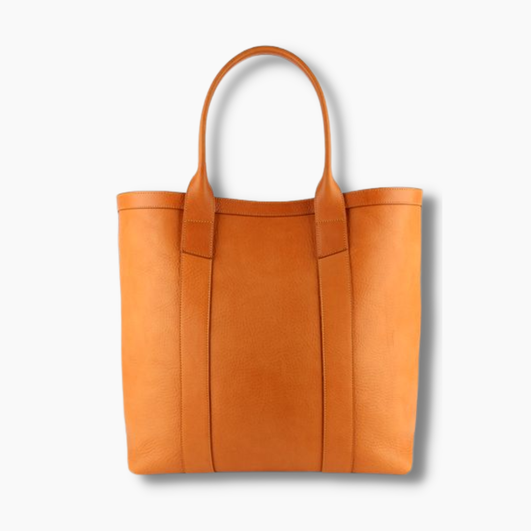 Women's Genuine Scorched Leather Tall Tote Bag