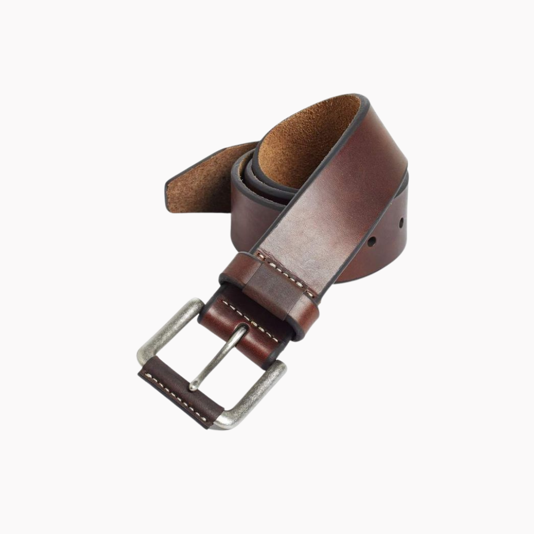 Men's Basic Old Town Burgundy Belt