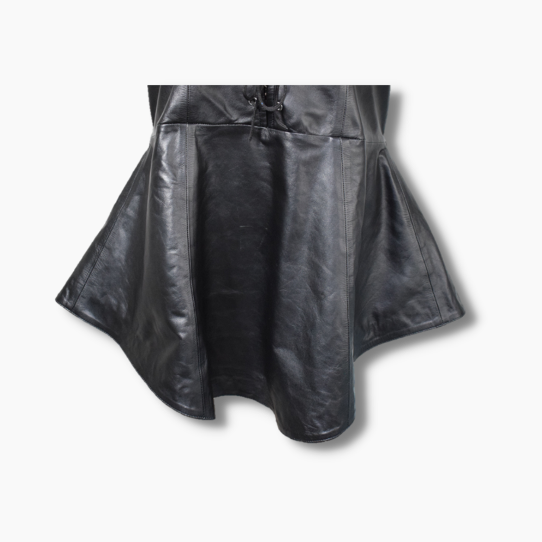 Robe Corset Femme En Cuir - Noir