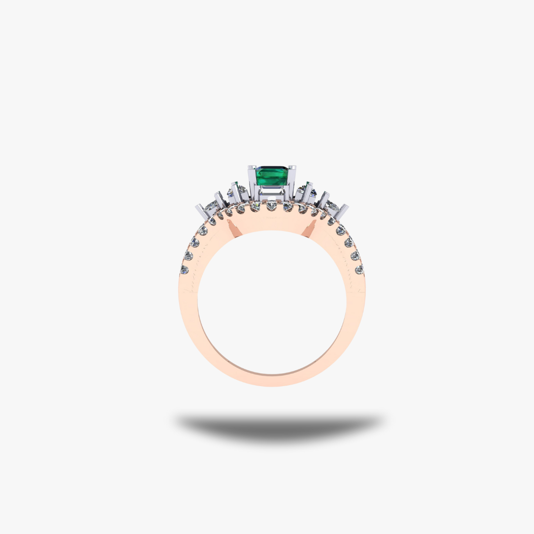 Royal Classic Emerald Silver Ring - 925 Silver