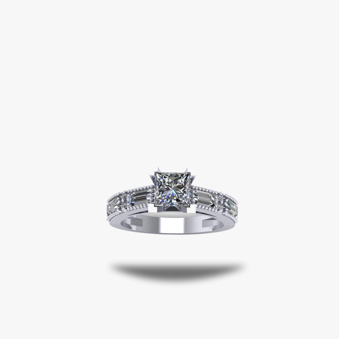 Classic Solitaire Silver Ring - 925 Silver