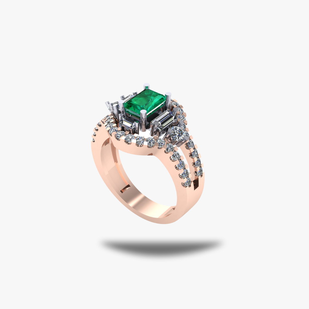 Royal Classic Emerald Silver Ring - 925 Silver