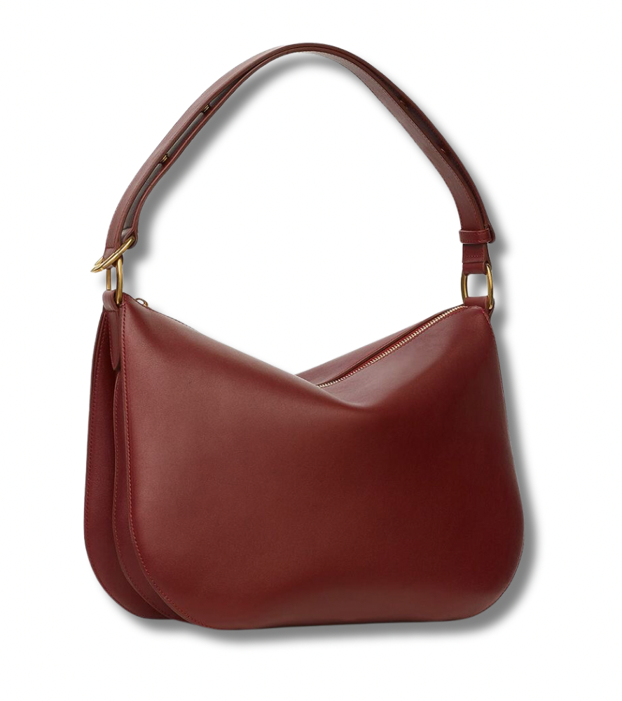 Women's Leather Handbag - Mahogany Color
