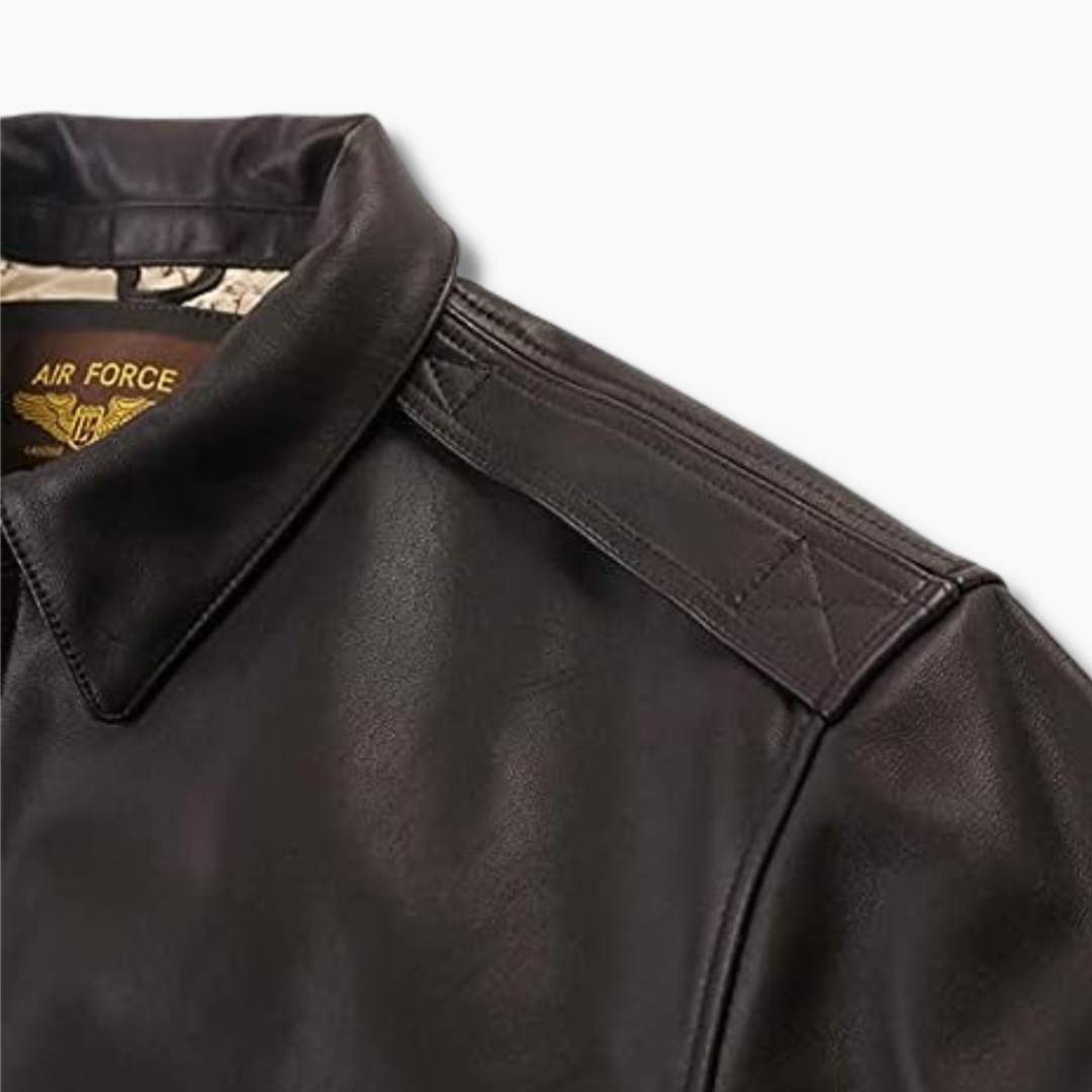 leather bomber jacket collar