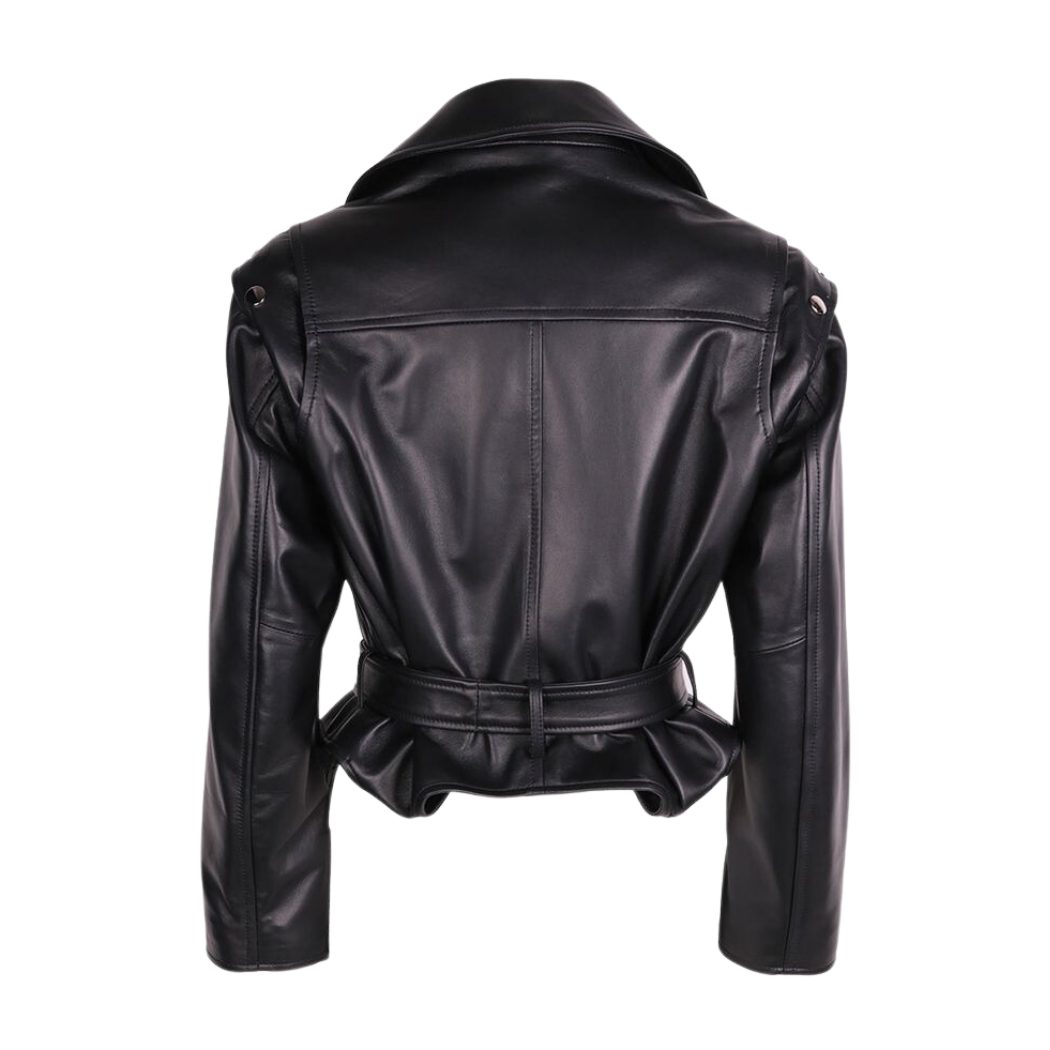 Shop our Convertible Genuine Leather Jacket, crafted for durability and style. Featuring dual-way sleeves, a zipper lapel collar, and an adjustable waist belt for a perfect fit. Experience premium quality at an affordable price!