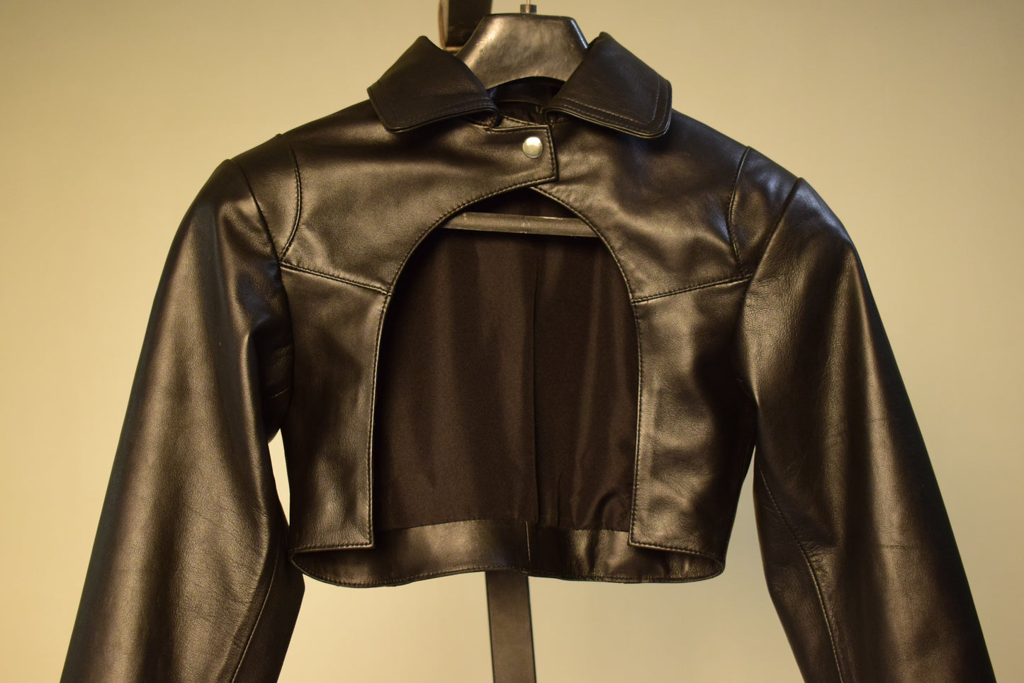 Women's 100% Genuine Leather Cropped Moto Bolero Shrug Jackets Slim Fit