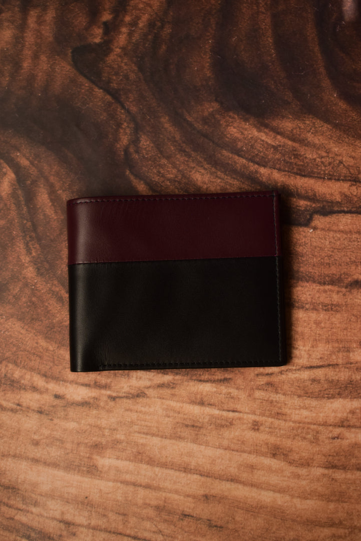 Dusk Black and Maroon RFID Wallet