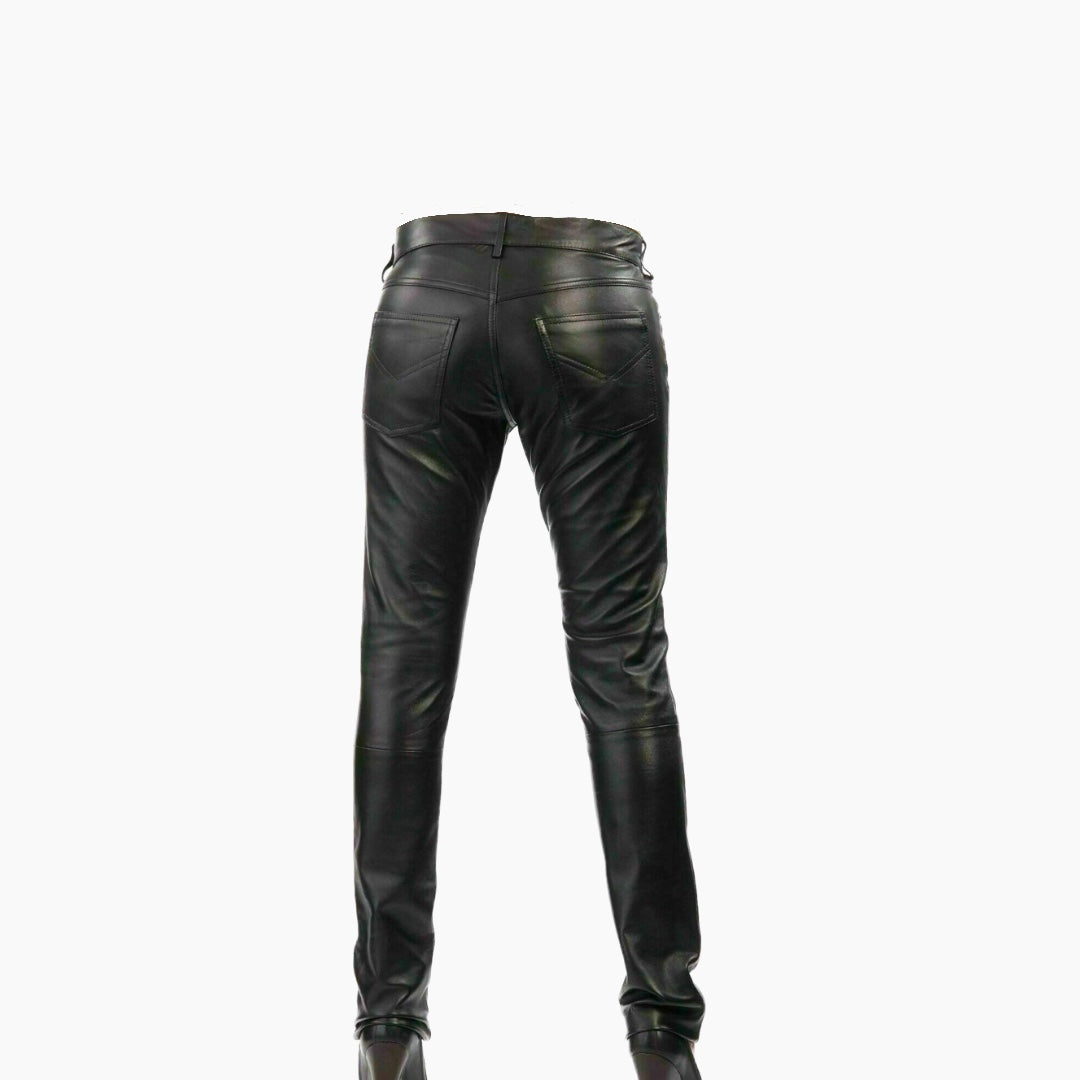 Samantha Black Leather Pants