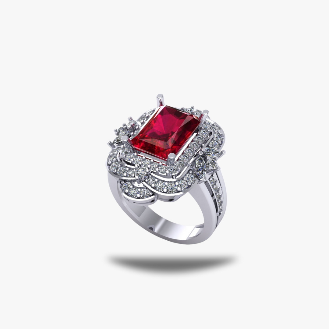 Royal Ruby Silver Ring - 925 Silver – Movenera