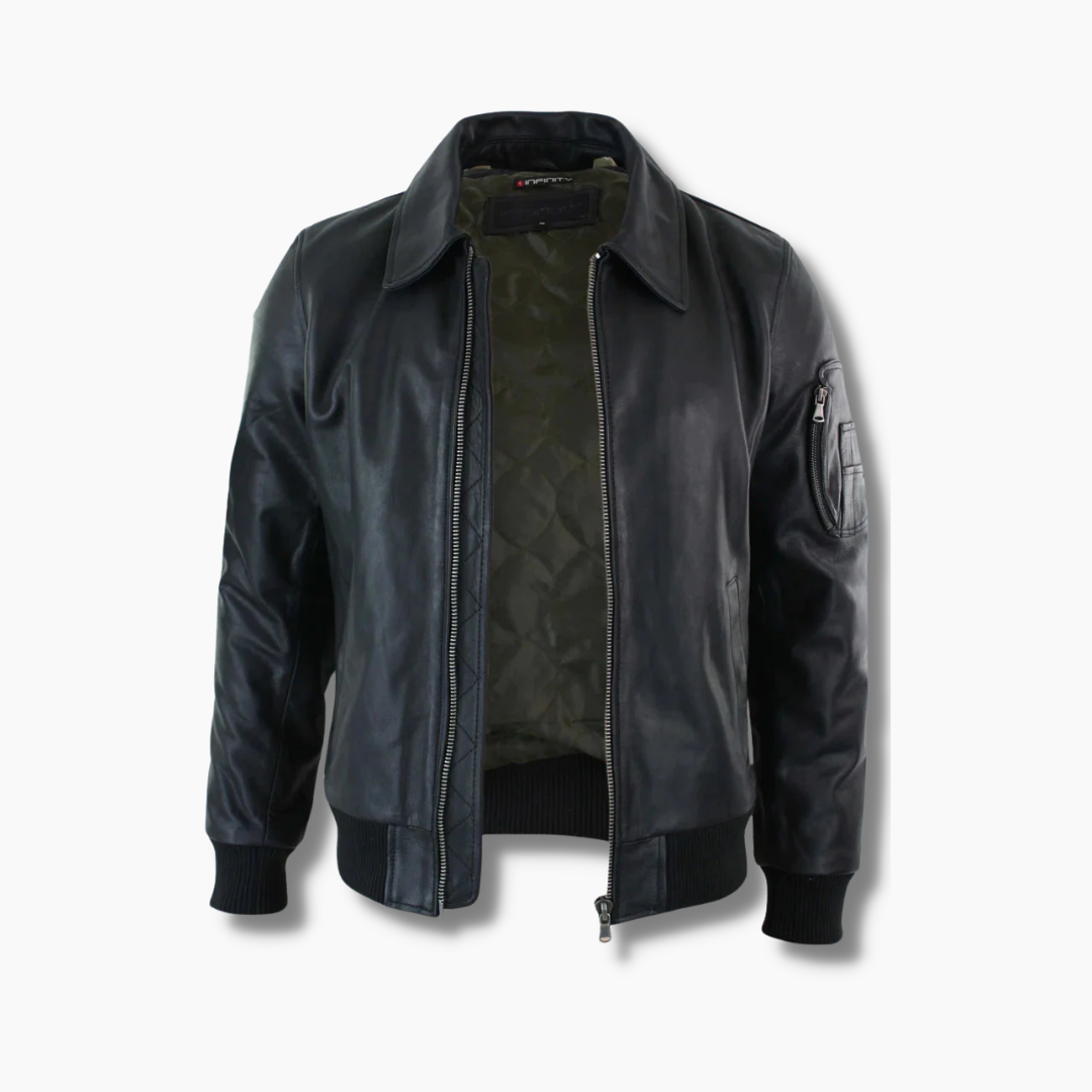 leather bomber jacket made in usa
