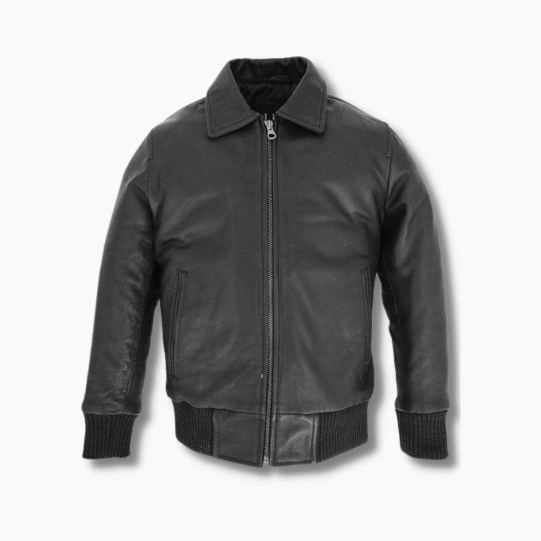 leather bomber jacket mens style