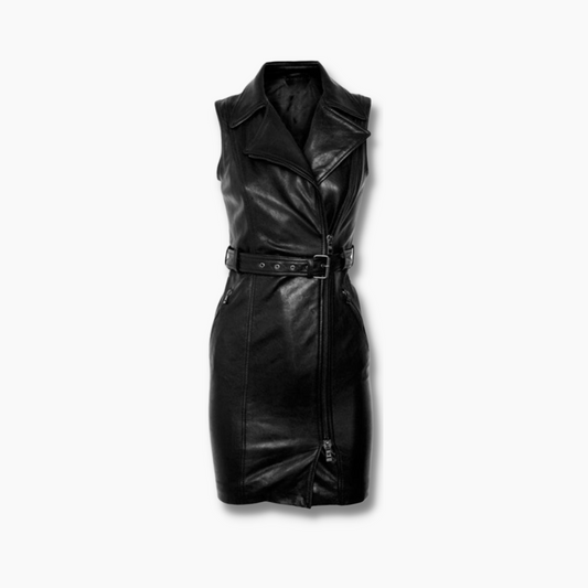 leather bodycon midi dress