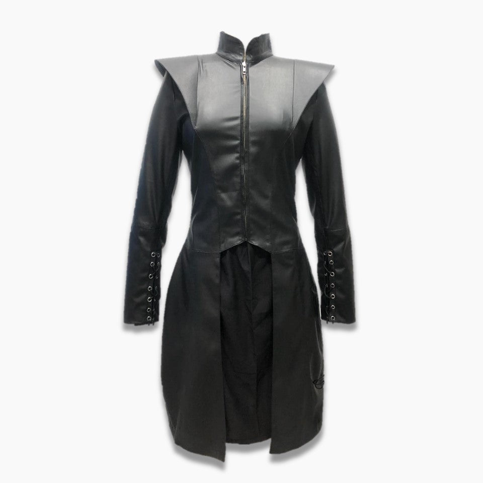 Daenerys Black Leather Cosplay Dress