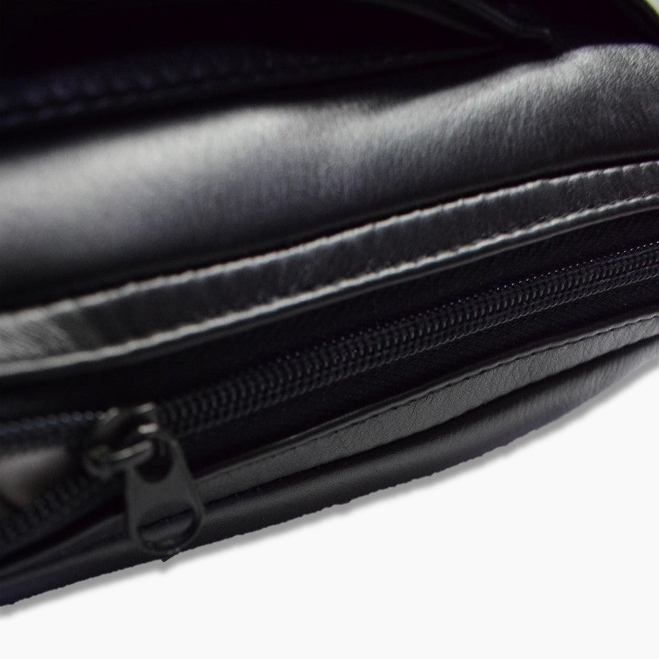 Real Black Leather Professional Laptop Bag