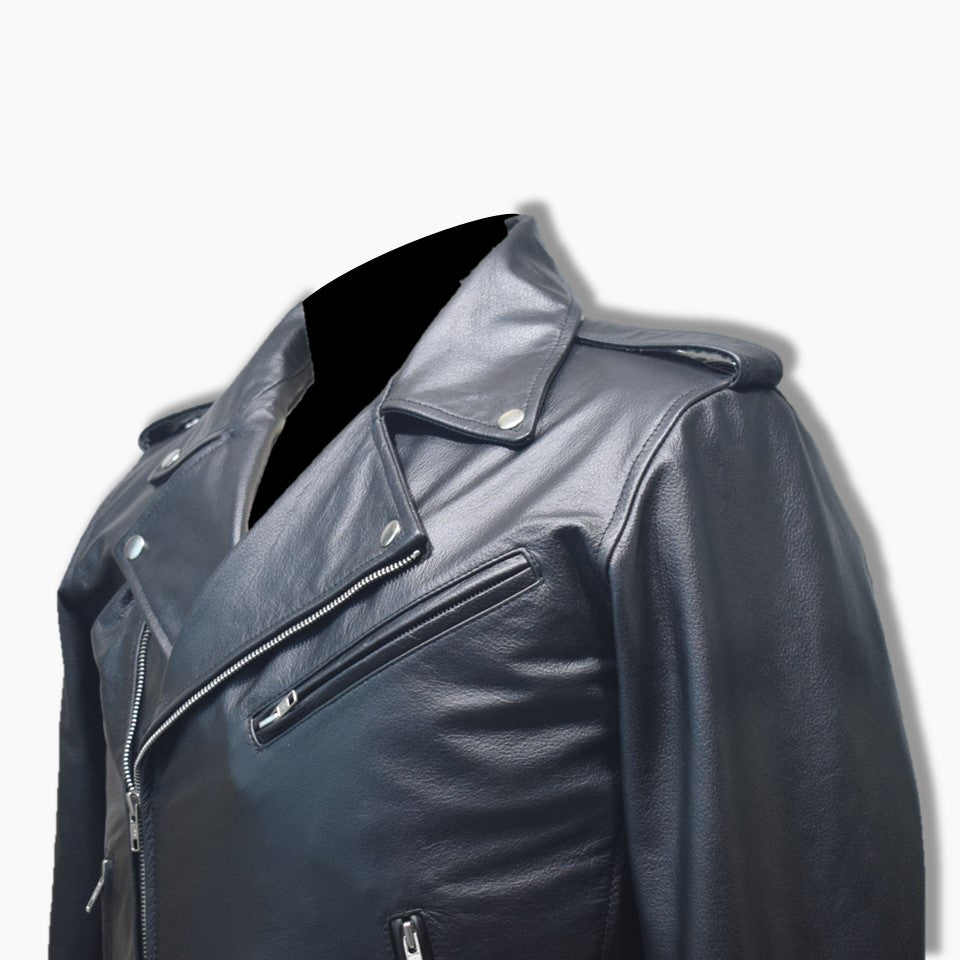 Brand NEW Men Genuine Cow Hide Real Leather Jacket Motorcycle 