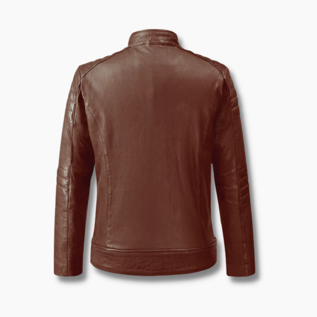 Durden Brown Leather Biker Jacket