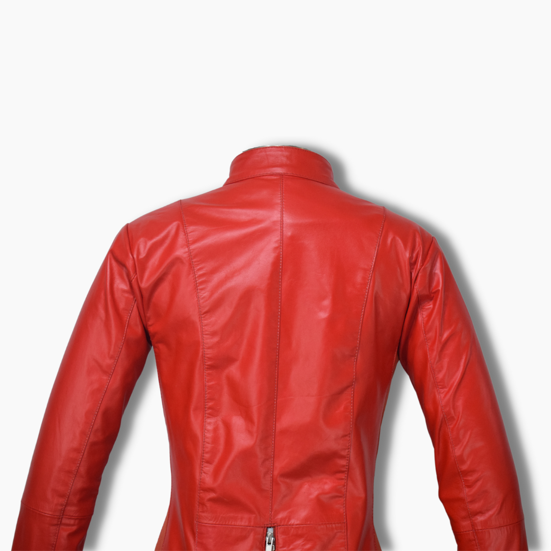 Arya Red Leather Bodysuit