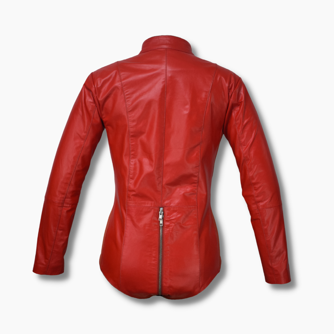 Arya Red Leather Bodysuit