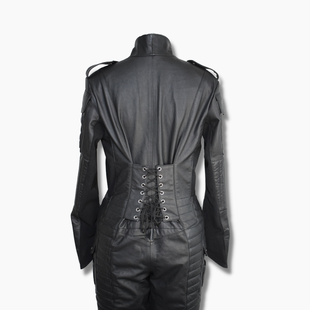 motorcycle jumpsuit with eyelet 