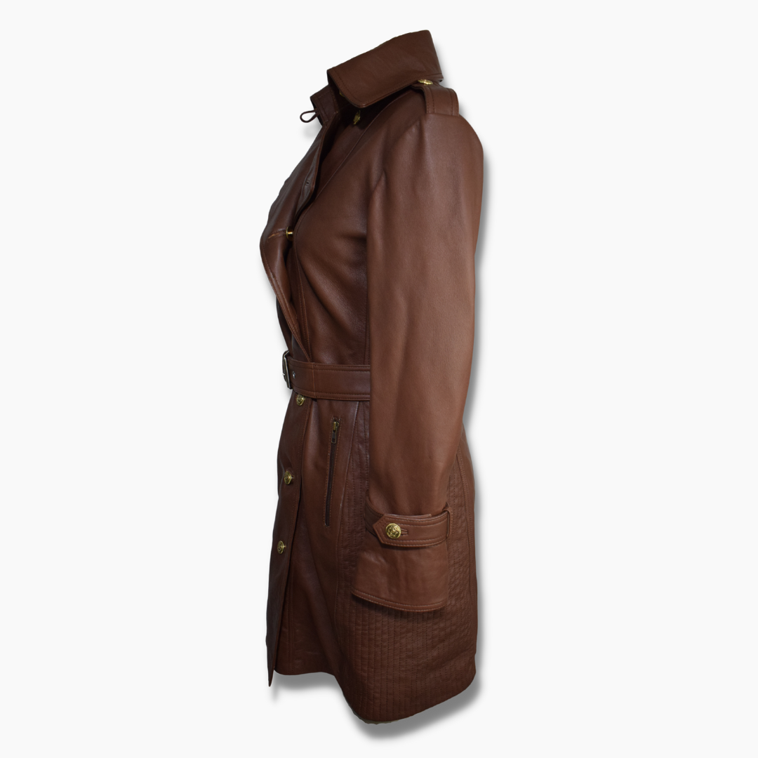 real leather coat for women