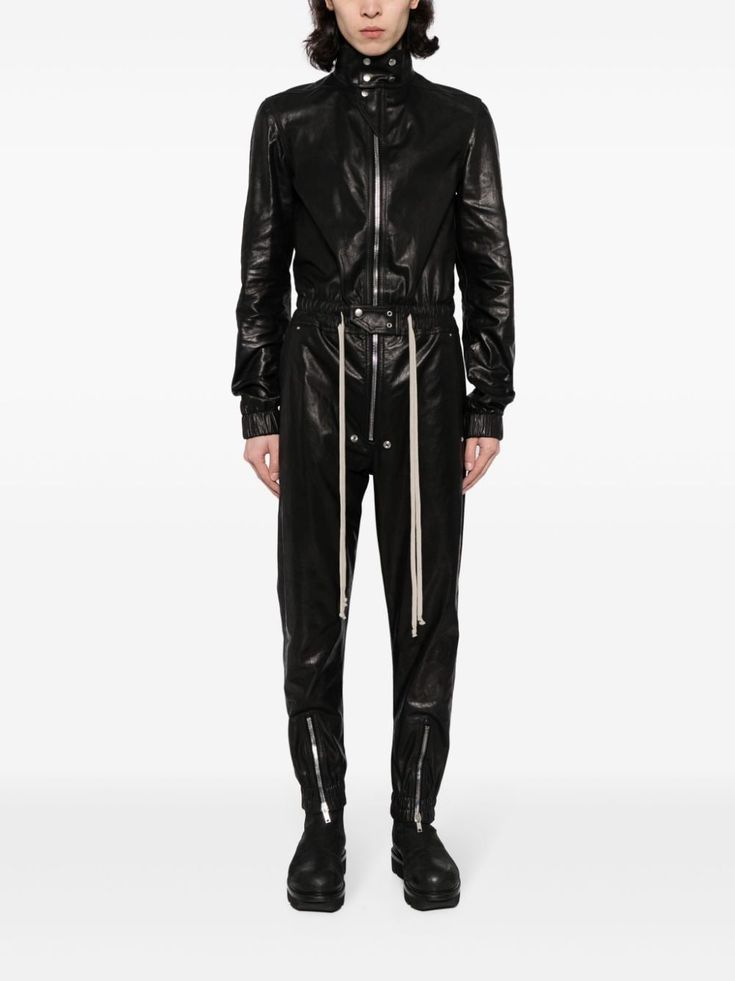 Jamie Black Genuine Leather Jumpsuit