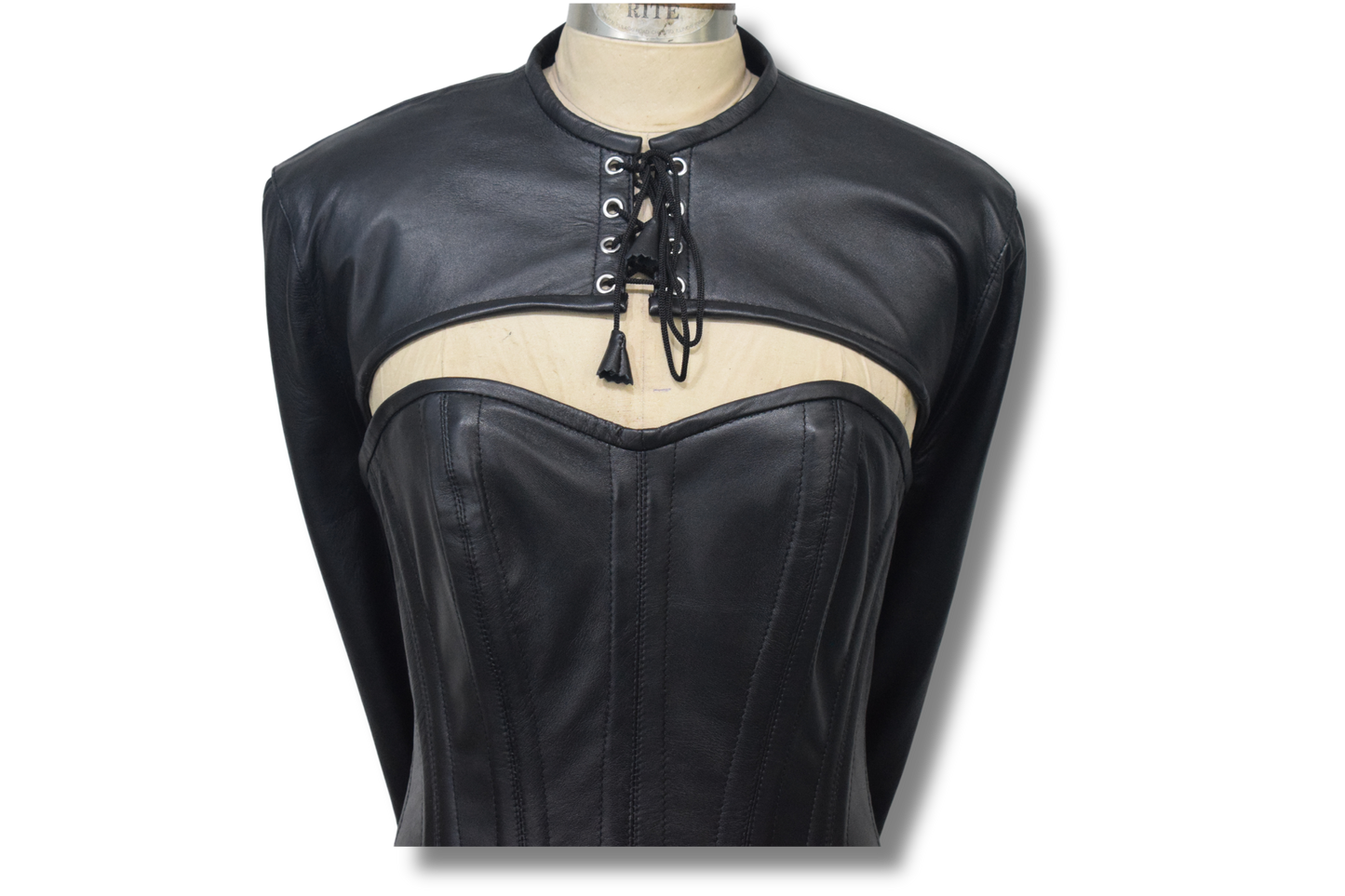 Leather Corset Dress with Arm binder korsettkleid Steel boned Movenera Leather Corset Dress with Arm binder korsettkleid Steel boned Movenera