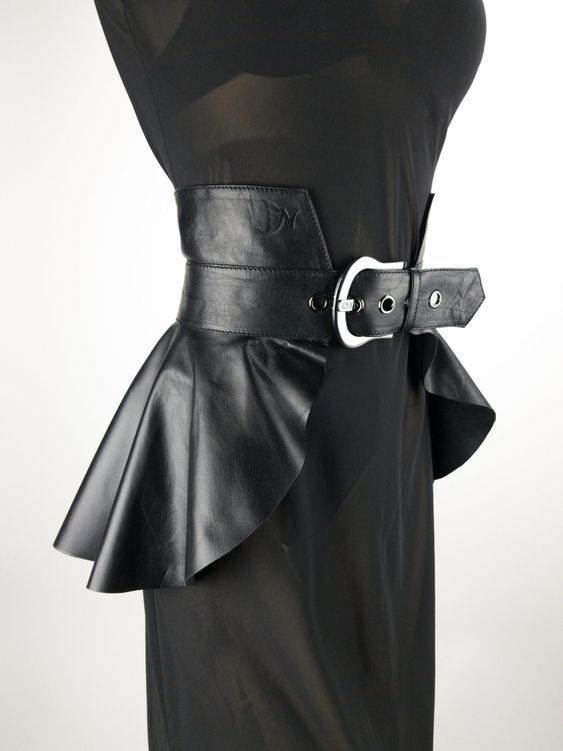 Bliss Genuine leather peplum belt