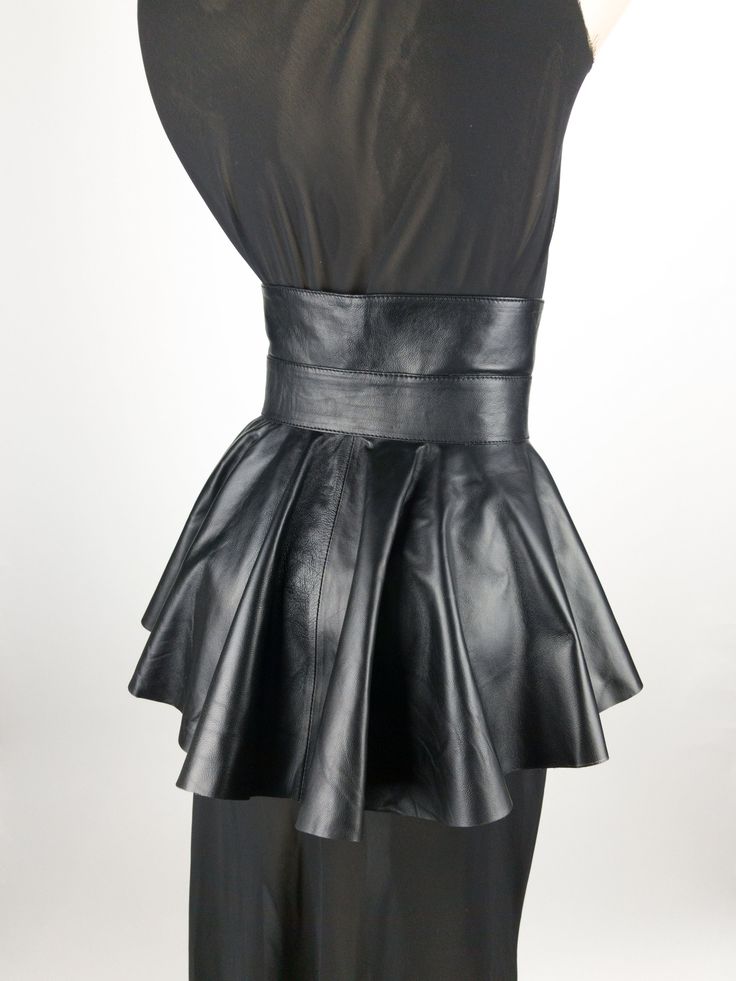 Bliss Genuine leather peplum belt