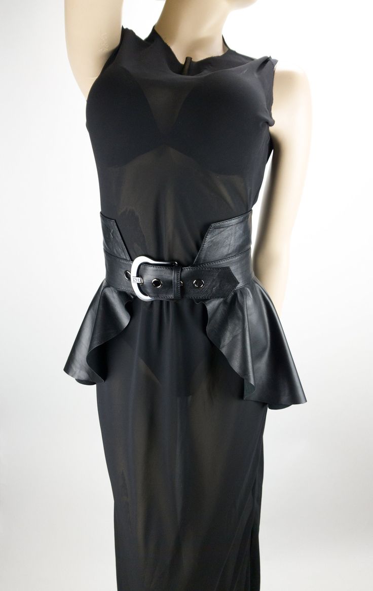 Bliss Genuine leather peplum belt