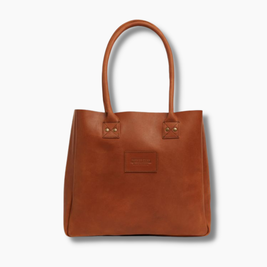 Women's Genuine Brown Leather Tote Bag