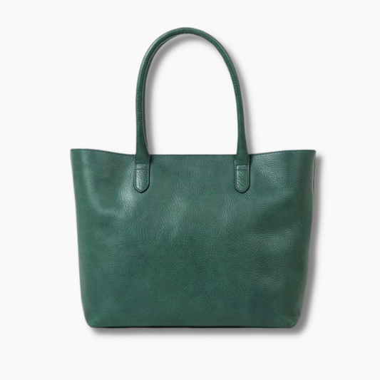 Women's Genuine Forrest Green Leather Tote Bag