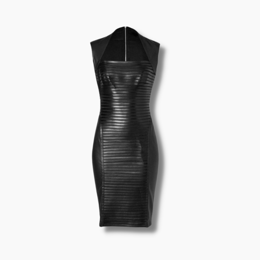 Womens Bodycon Leather Dress Celebrity Style Evening Party Black Dress Movenera Womens Bodycon Leather Dress Celebrity Style Evening Party Black Dress Movenera