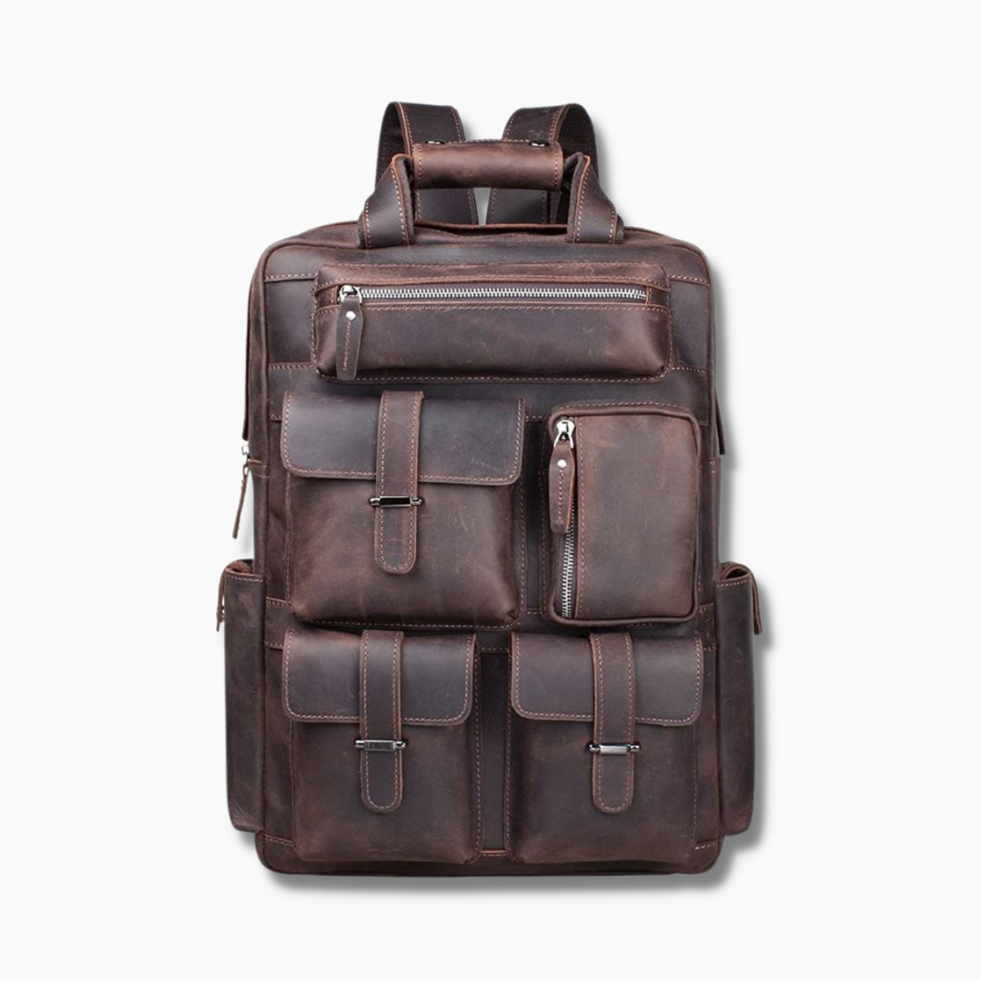 Leather Backpack for Laptop 